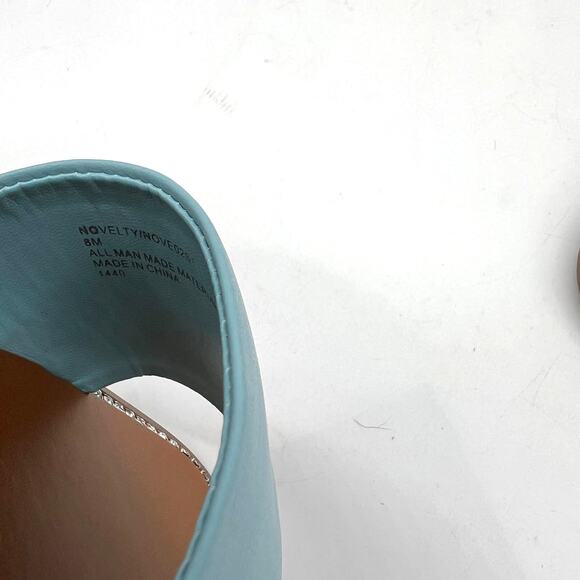 Steve Madden Womens Novelty Open Toe Flat Sandal Blue 8 - Picture 4 of 6